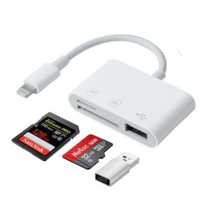 iPhone SDカードリーダー Lightning接続 sd tfカード usb3.0メモリー 写真動画 双方向転送 高速対応 iPad iOS対応 設定不要 メモリカードリーダー ka10000a310